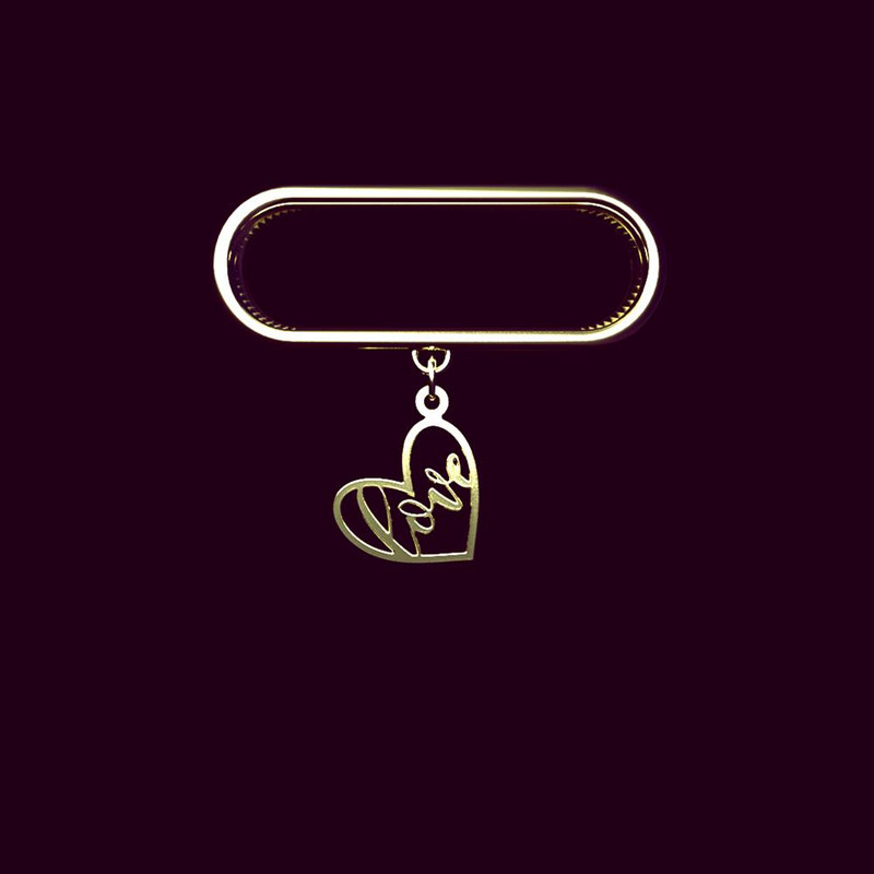 آویز ساعت طلا 18 عیار زنانه مدوپد مدل LOVE کد SD1-1355