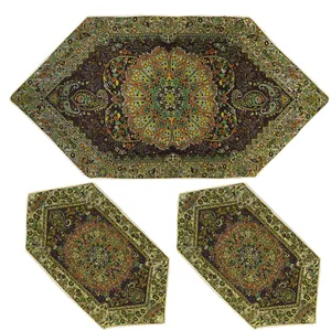 ست 3 تکه رومیزی ترمه مدل افشار کد BK3-3