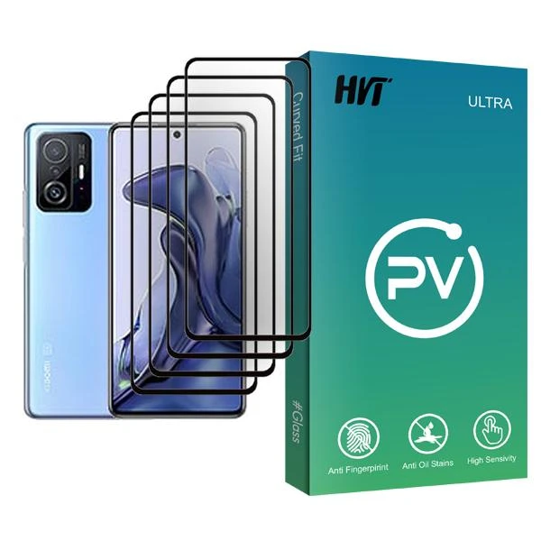 محافظ صفحه نمایش اچ وی تی مدل PV Glass MIX004 مناسب برای گوشی موبایل شیائومی 11T بسته چهار عددی