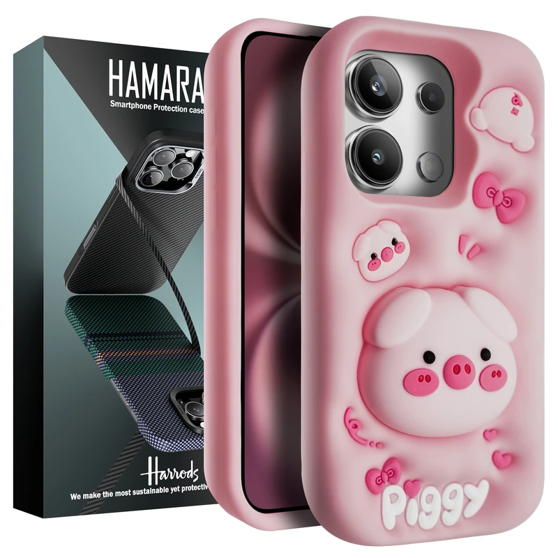 کاور هاروتز مدل Piggy مناسب برای گوشی موبایل شیائومی Poco M6 Pro 4G / Redmi Note 13 Pro 4G / Redmi Note 14s