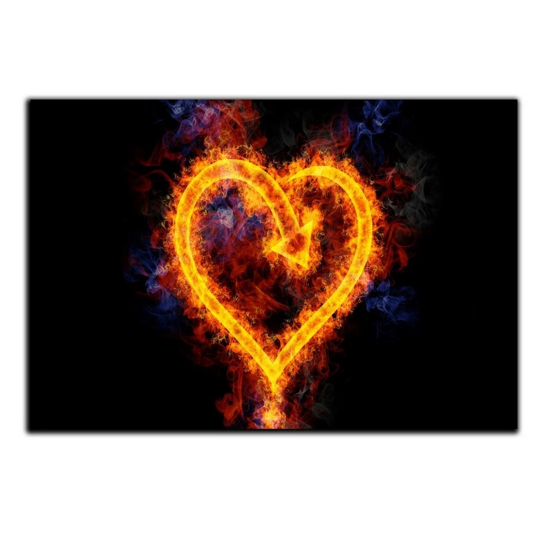 تابلو شاسی بکلیت طرح قلب آتشین LOVE مدل SH-S5047