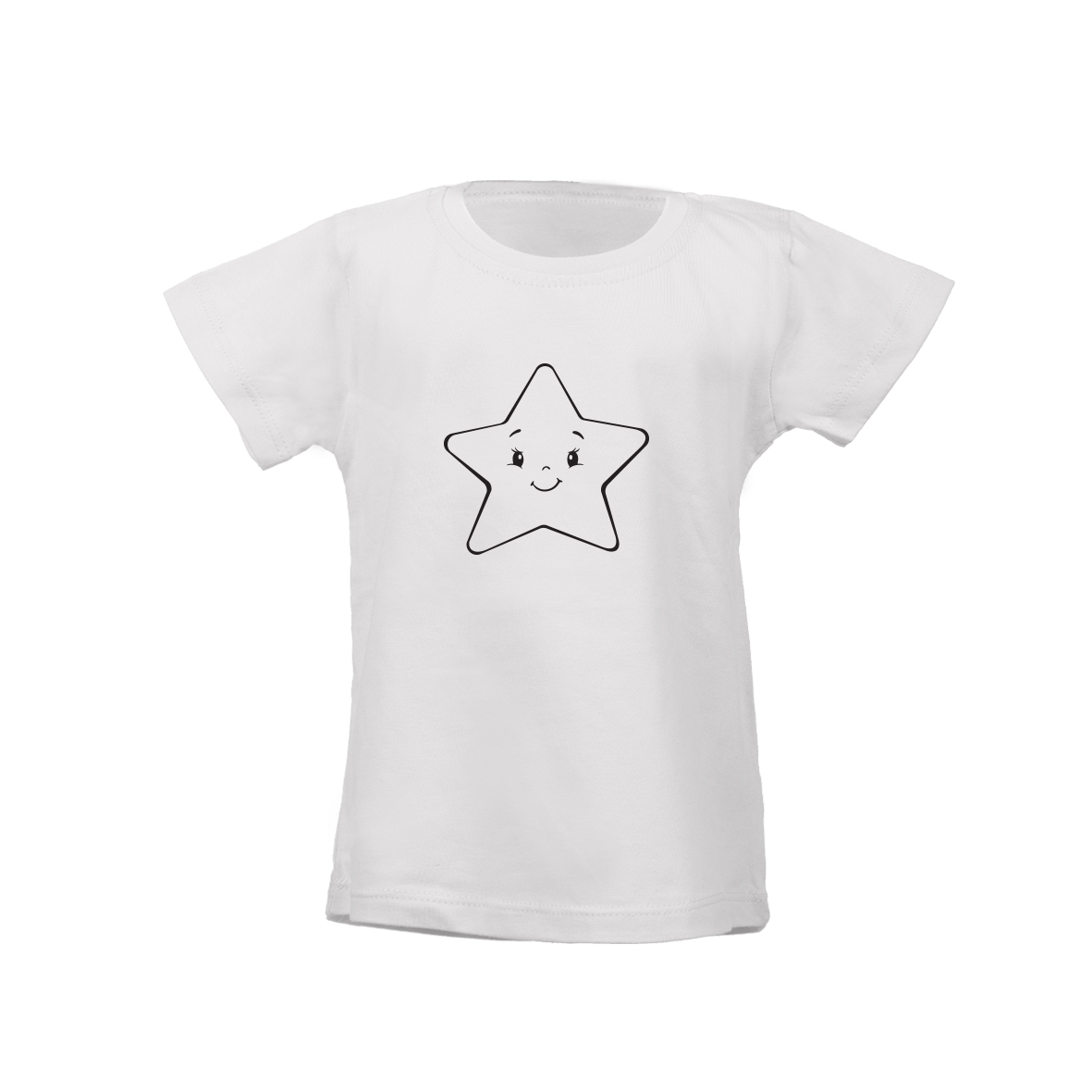 تی شرت آستین کوتاه دخترانه مدل ستاره کد star-w-1