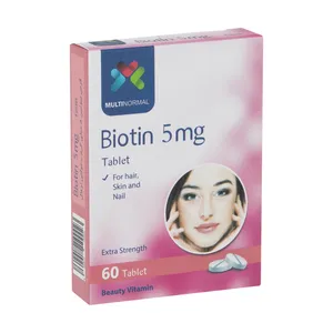  قرص بیوتین 5 میلی گرمی مولتی نرمال بسته 60 عددی 