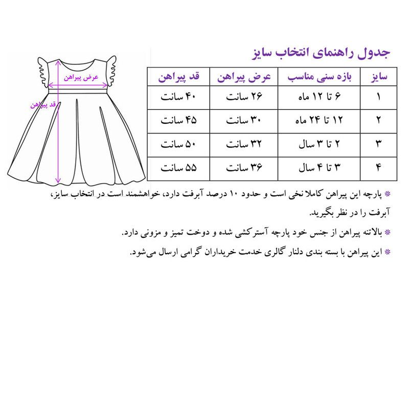 سارافون دخترانه دلنار گالری مدل تدی و دکمه -  - 2