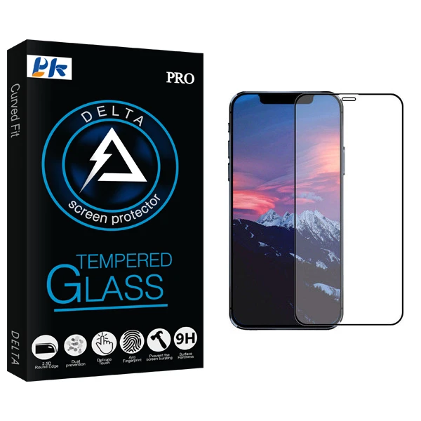 محافظ صفحه نمایش سرامیکی پی کی مدل Delta Glass مناسب برای گوشی موبایل اپل iPhone 12 / 12 Pro