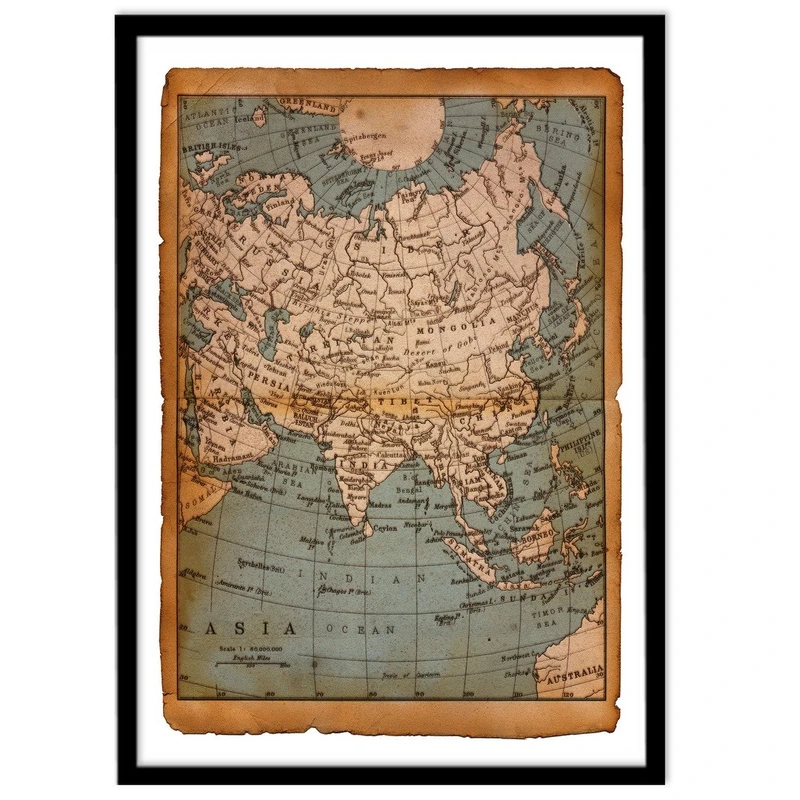 تابلو نوری بکلیت طرح نقشه قاره آسیا مدل B-S1374