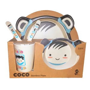  ظرف غذای 5 تکه کودک کوکو بامبو مدل Boy