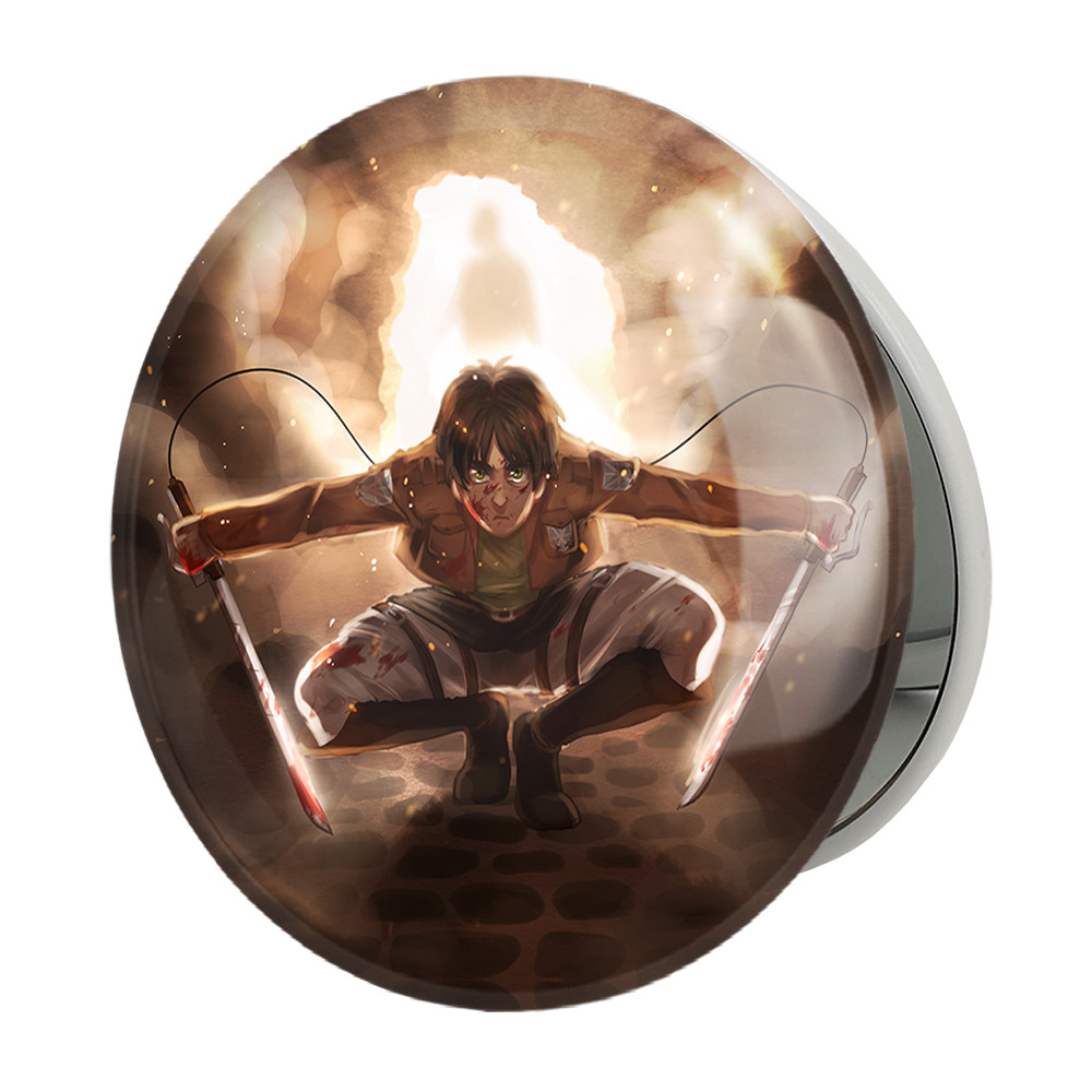 آینه جیبی خندالو طرح ارن یگر انیمه اتک آن تایتان Attack on Titan مدل تاشو کد 18543