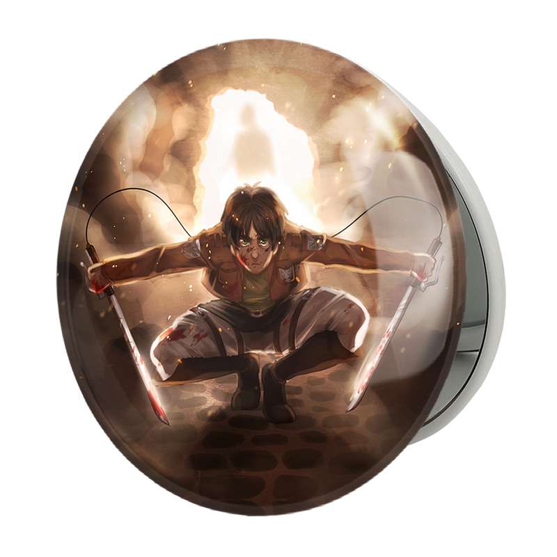 آینه جیبی خندالو طرح ارن یگر انیمه اتک آن تایتان Attack on Titan مدل تاشو کد 18543