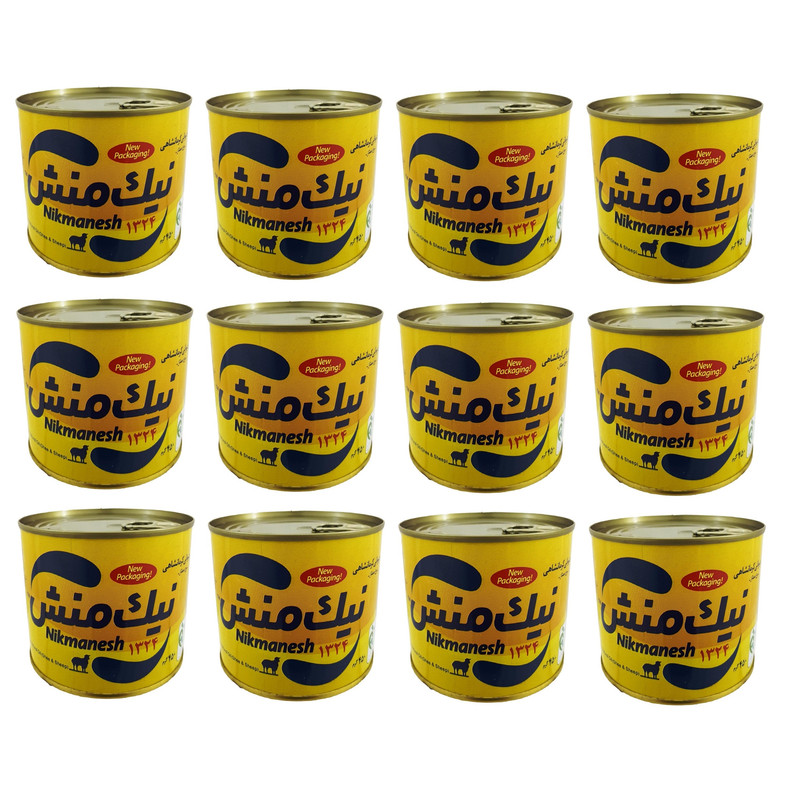 روغن حیوانی گاوی گوسفندی نیک منش - 450 گرم بسته 12 عددی
