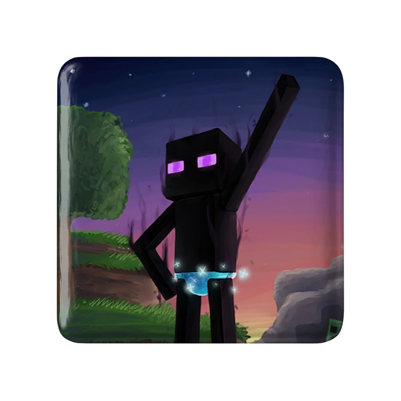 مگنت خندالو طرح بازی ماینکرافت (Minecraft) مدل مربعی کد 36973