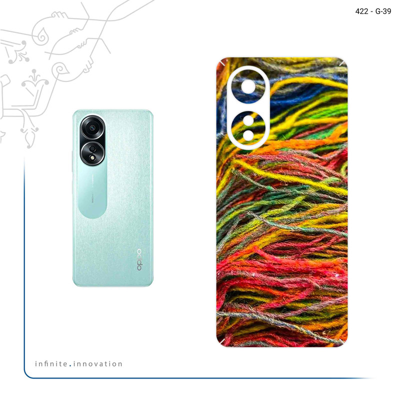 برچسب پوششی ماهوت مدل Fabric Texture 9 مناسب برای گوشی موبایل اپو A58 4G