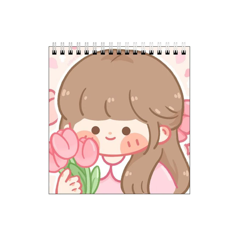 دفتر طراحی طرح دختر با گل لاله کد 0508227