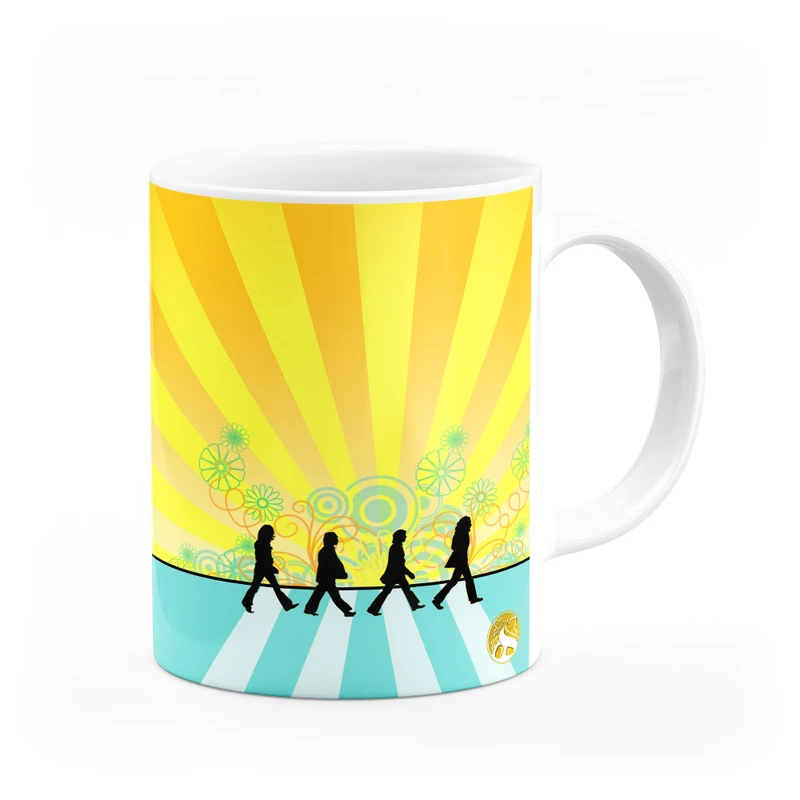 ماگ هومرو طرح گروه راک بیتلز مدل MG9450