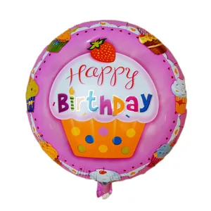 بادکنک فویلی طرح کیک تولد مدل Happy Birthday 