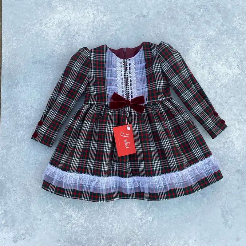 ست پیراهن و هدبند دخترانه ژاکید مدل یلدای ناربن