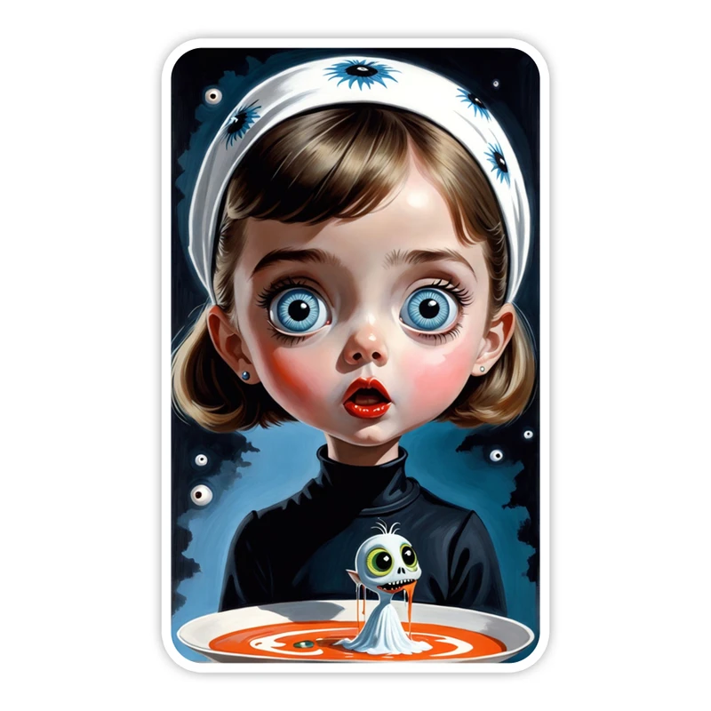 استیکر لپ تاپ و موبایل گوفی طرح سوپ فضایی مدل Alien soup 23