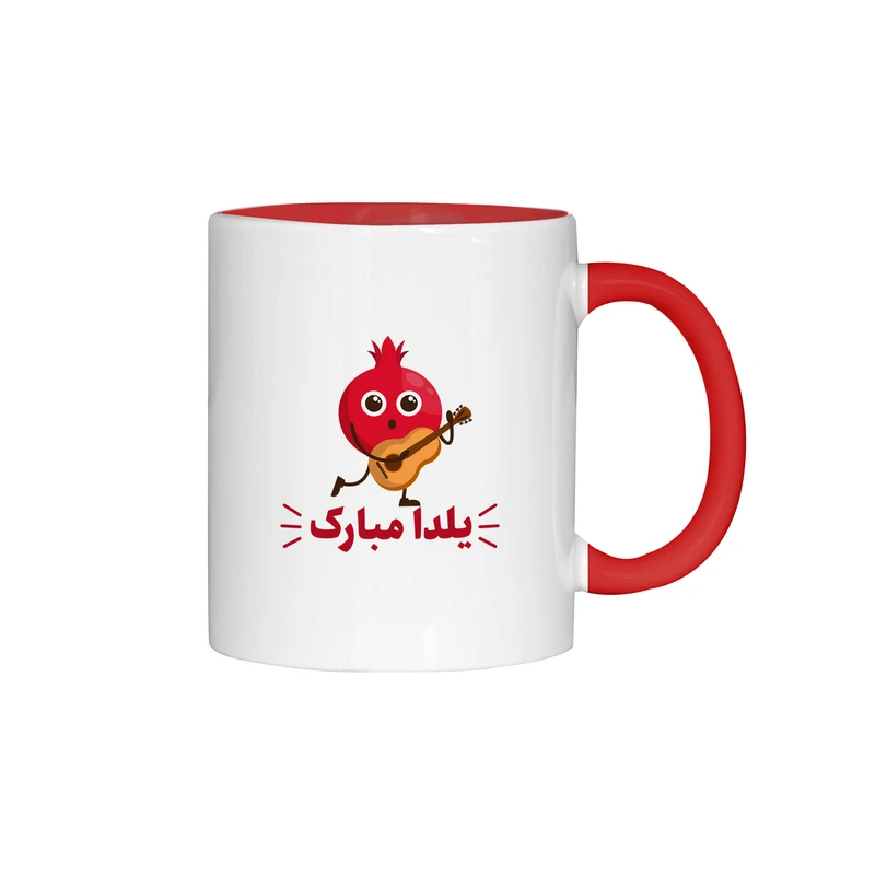 ماگ ژالینو طرح یلدا مبارک و انار نوازنده کد 001