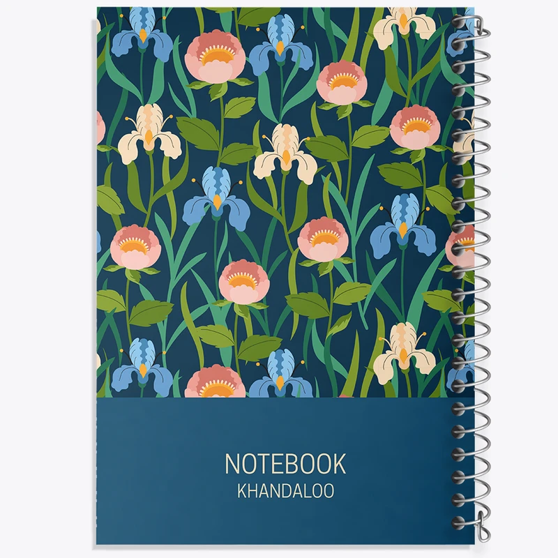 دفتر مشق 50 برگ خندالو طرح گل گلی کد N660