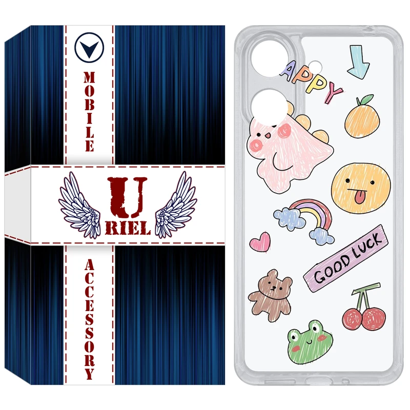 کاور یوریل قاب مدل Clear کد 10 طرح نقاشی مناسب برای گوشی موبایل شیائومی Redmi 13C / Poco C65