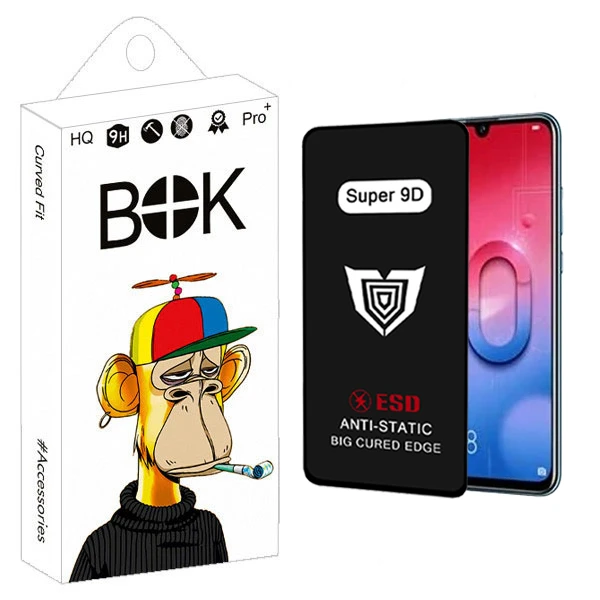 محافظ صفحه نمایش بوک مدل Super 9D مناسب برای گوشی موبایل هوآوی Honor 10 Lite