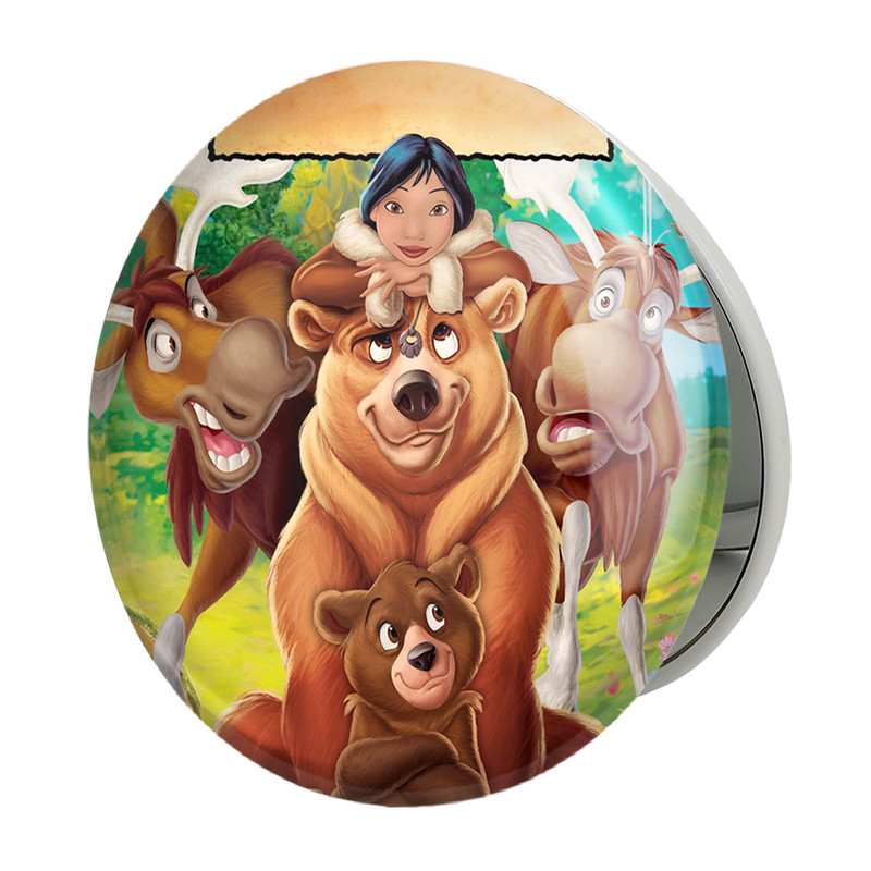 آینه جیبی خندالو طرح انیمیشن خرس برادر Brother Bear مدل تاشو کد 13710 