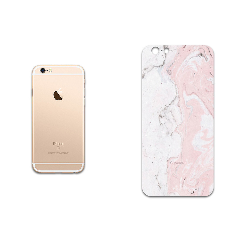 برچسب پوششی ماهوت مدل Blanco-Pink-Marble مناسب برای گوشی موبایل اپل iPhone 6s