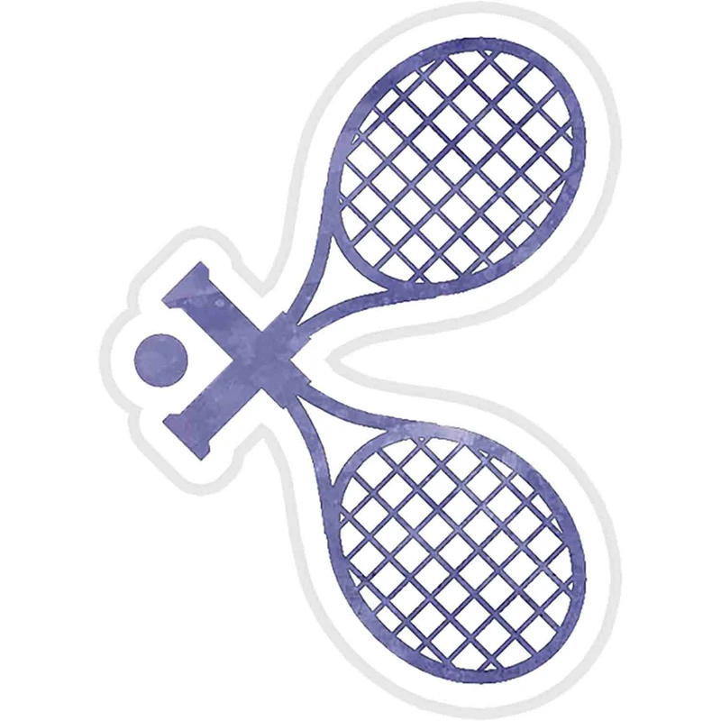 استیکر لپ تاپ طرح Tennis Racket Purple کد ST1811