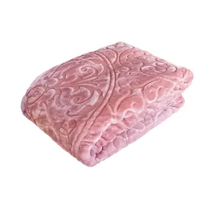 پتو گلبافت مدل گل برجسته سايز 160x220 سانتي متر