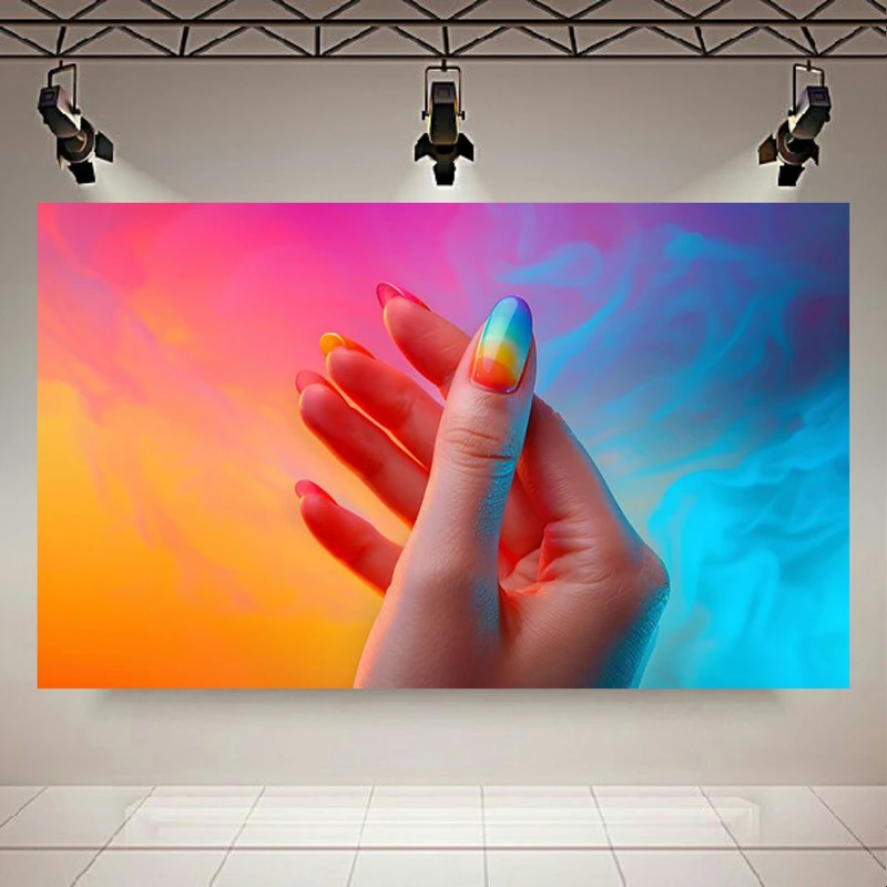  تابلو بوم طرح مخمل لاک دیزاین گرادیان مدل رنگین کمانی کد AR303264