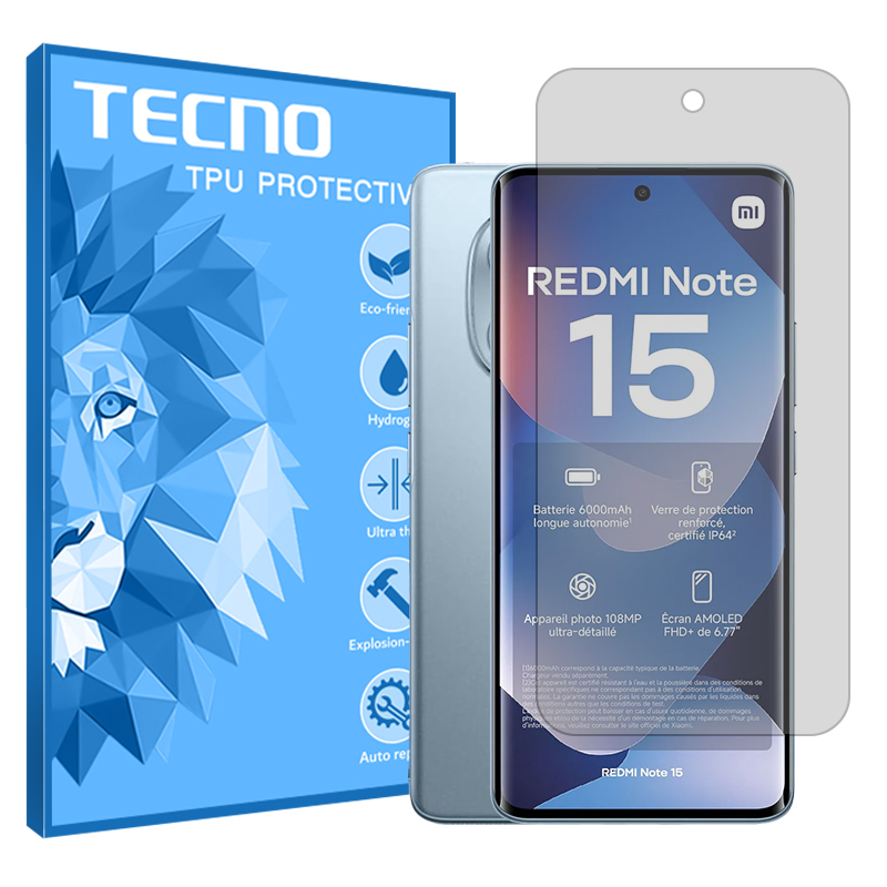 محافظ صفحه نمایش شفاف تکنو مدل Resistant مناسب برای گوشی موبایل شیائومی Redmi Note 15 4G