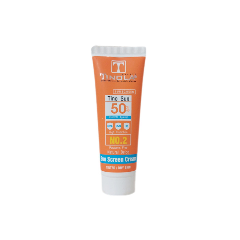 کرم ضد آفتاب رنگی تینولا بیوتی SPF 50 مدل Tino Sun ‌مناسب پوست‌های حساس و خشک حجم 40 میلی‌لیتر