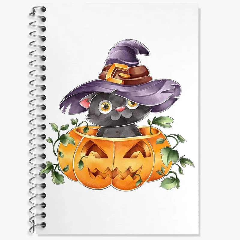 دفتر زبان 50 برگ خندالو مدل سه خط طرح هالووین کد 29517