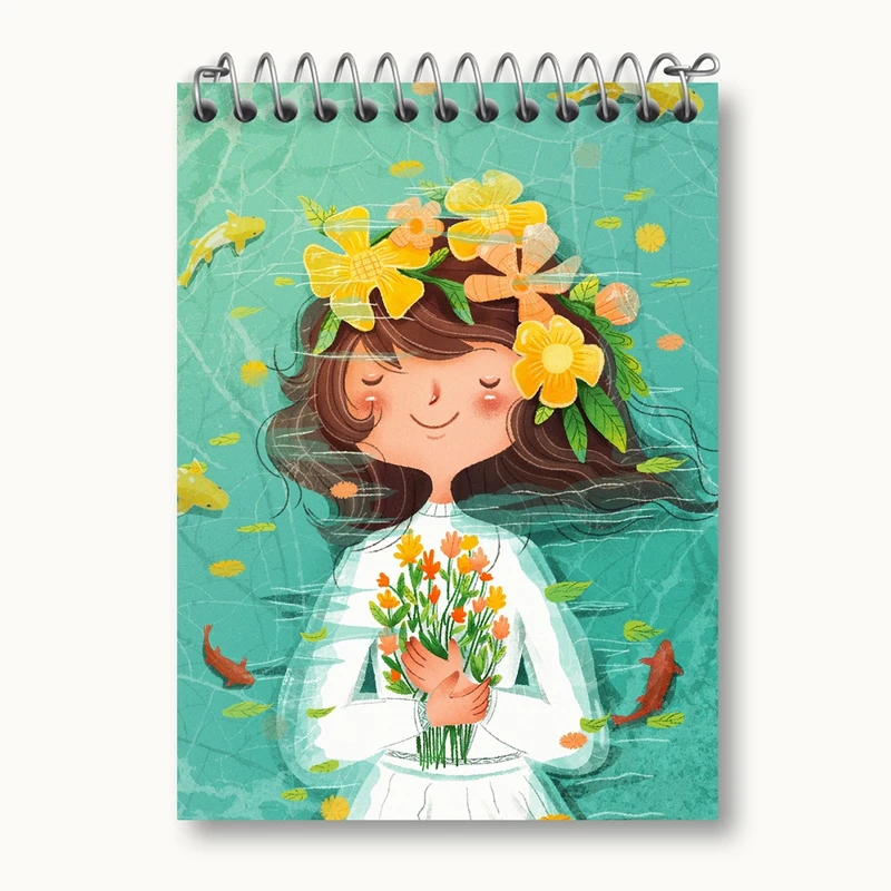 دفتر یادداشت 50 برگ خندالو مدل دخترانه کد 25632