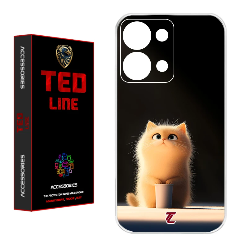 کاور تدلاین طرح گربه کد 1217 مناسب برای گوشی موبایل شیائومی Redmi Note 13 4G