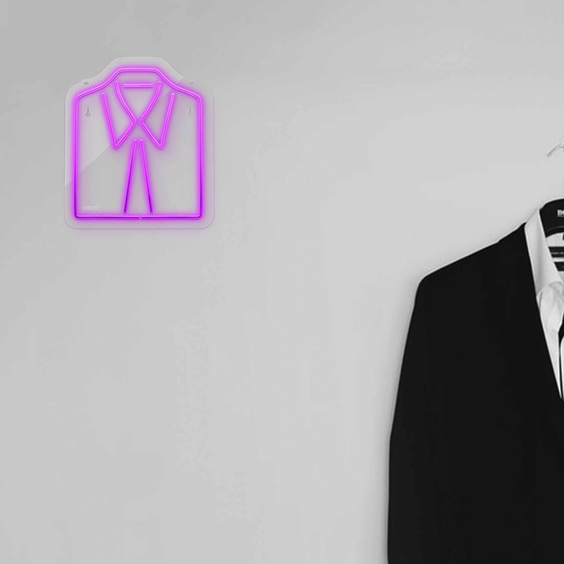چراغ دیواری نئون دیزاین طرح Men-Clothes_PR