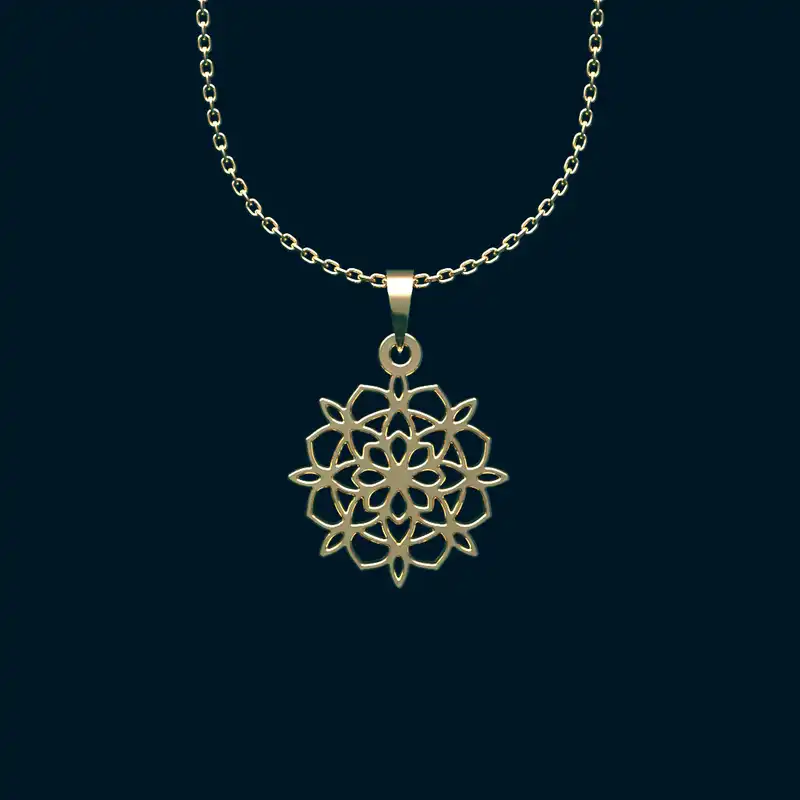 گردنبند طلا 18 عیار زنانه مدوپد مدل مثلث کد CA10537