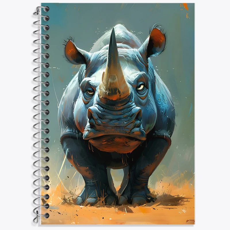 دفتر لغت 50 برگ خندالو طرح کرگدن بیخیال کد F6621