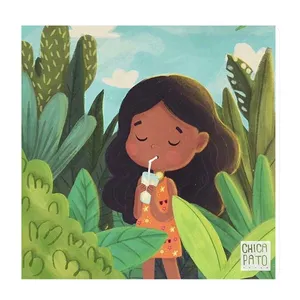 تابلو کودک و نوزاد طرح دختر و آبمیوه کد wkt203