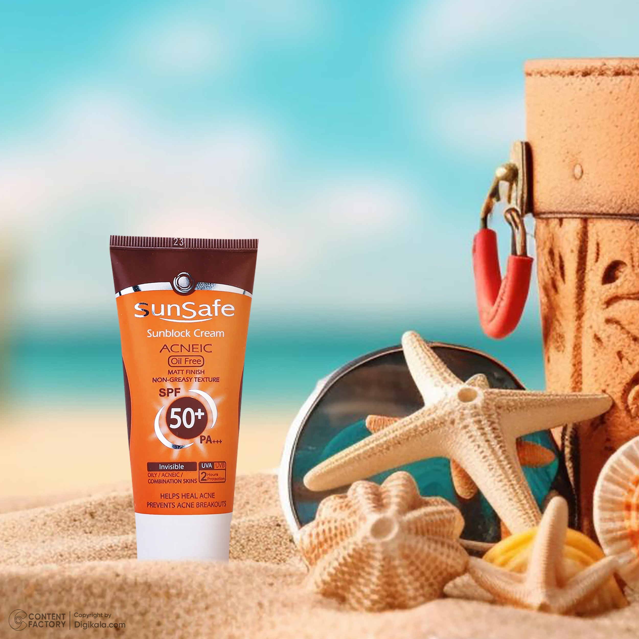 کرم ضد آفتاب بدون رنگ سان سیف مدل SPF50 محافظ UVA ،UVB و +++PA، ضد جوش و آکنه، مناسب پوستهای آکنهای و چرب حجم 50 میلیلیتر کرم ضد آفتاب بدون رنگ سان سیف مدل SPF50 محافظ UVA ،UVB و +++PA، ضد جوش و آکنه، مناسب پوستهای آکنهای و چرب حجم 50 میلیلیتر