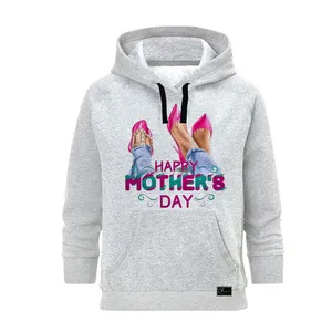 هودی زنانه مدل روز مادر کد J172 رنگ طوسی