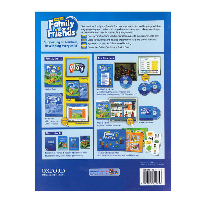 کتاب Family And Friends 1 Second Edition اثر Naomi Simmons انتشارات الوندپویان دو جلدی