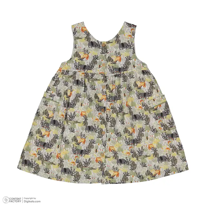 ست پیراهن و هدبند نوزادی دخترانه ایندیگو مدل 131662 رنگ سبز