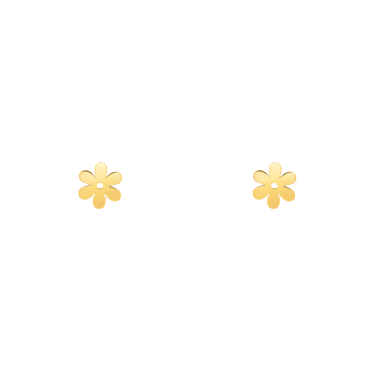 گوشواره طلا 18 عیار زنانه پرسته مدل گل توپر