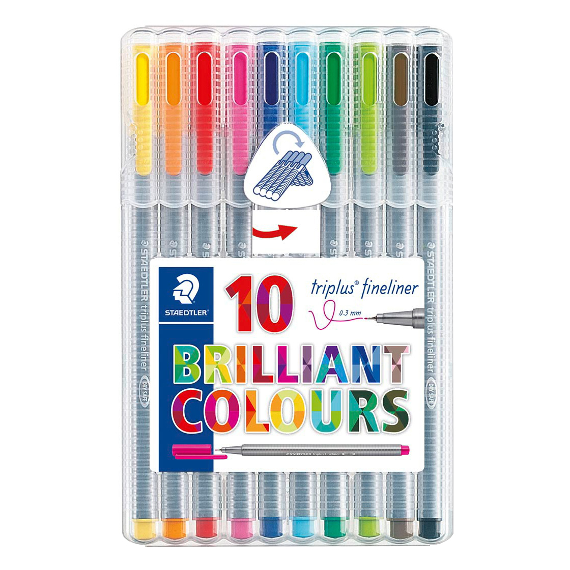 روان نویس استدلر کد 334SB10 مدل Triplus Fineliner Brilliant Colours بسته 10 عددی