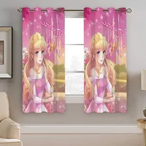 پرده نیروانا طرح دختر کودک مدل هازان کد 8247 سایز 140×200 سانتی متر