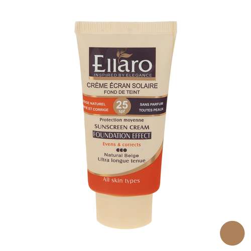 کرم ضد آفتاب الارو SPF25 سری Foundation Effect مدل Natural Beige حجم 40 میلی لیتر