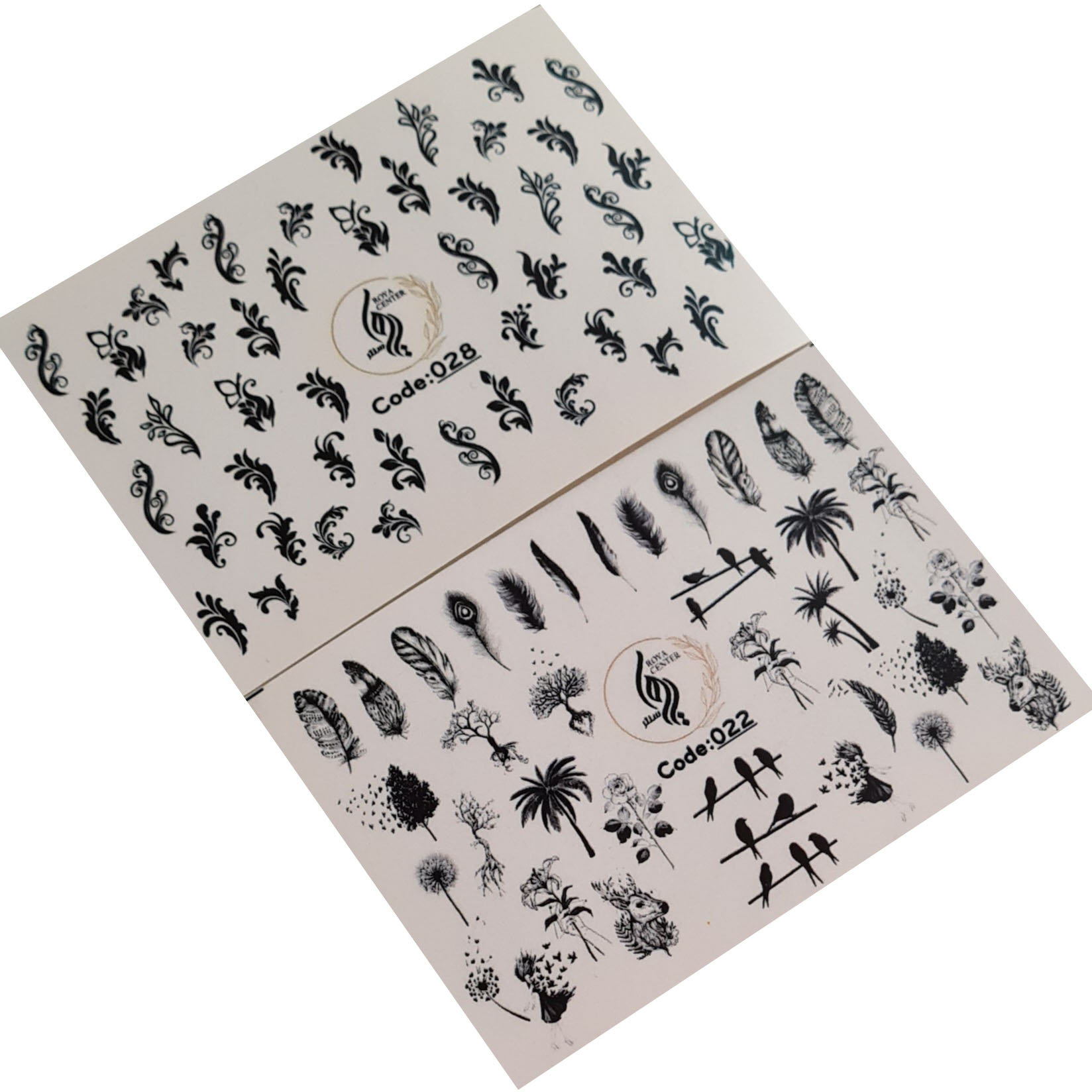 برچسب لنز ناخن رویاسنتر مدل 2822مجموعه2عددی