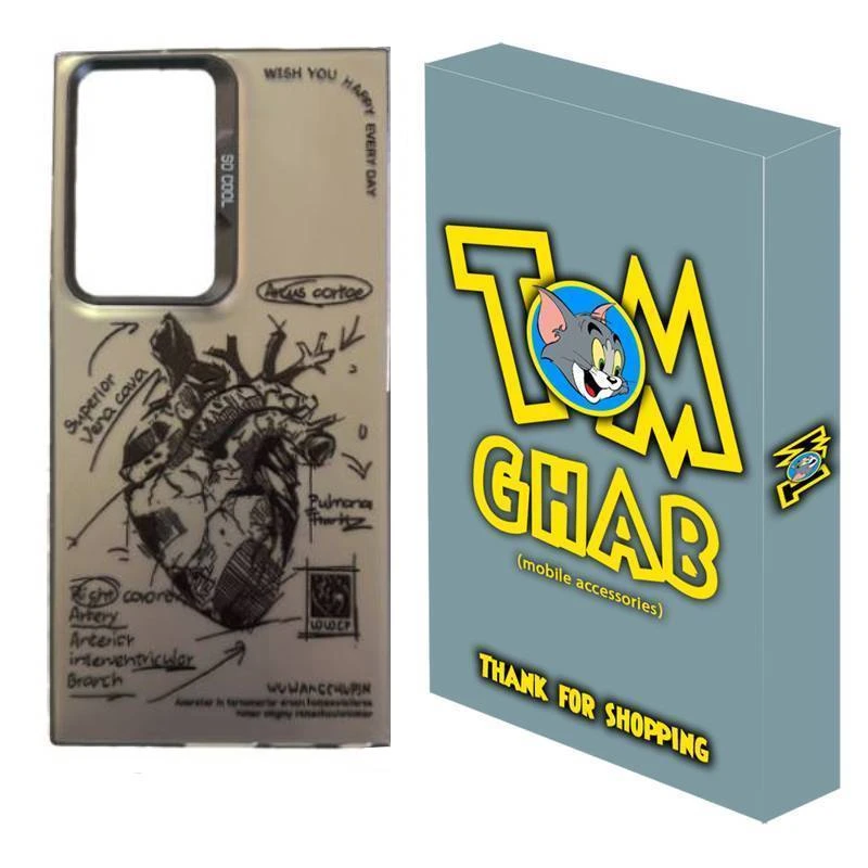 کاور قاب تام مدل قلب مناسب برای گوشی موبایل سامسونگ Galaxy S24 Ultra