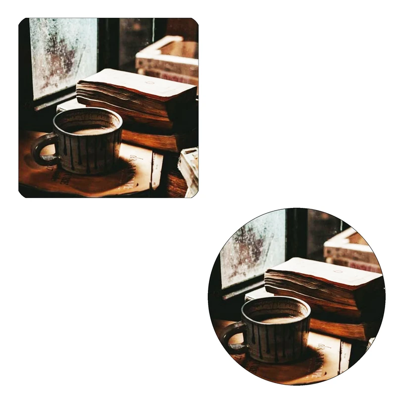 مگنت طرح کتاب و فنجان قهوه کد wmg363 به همراه زیر لیوانی